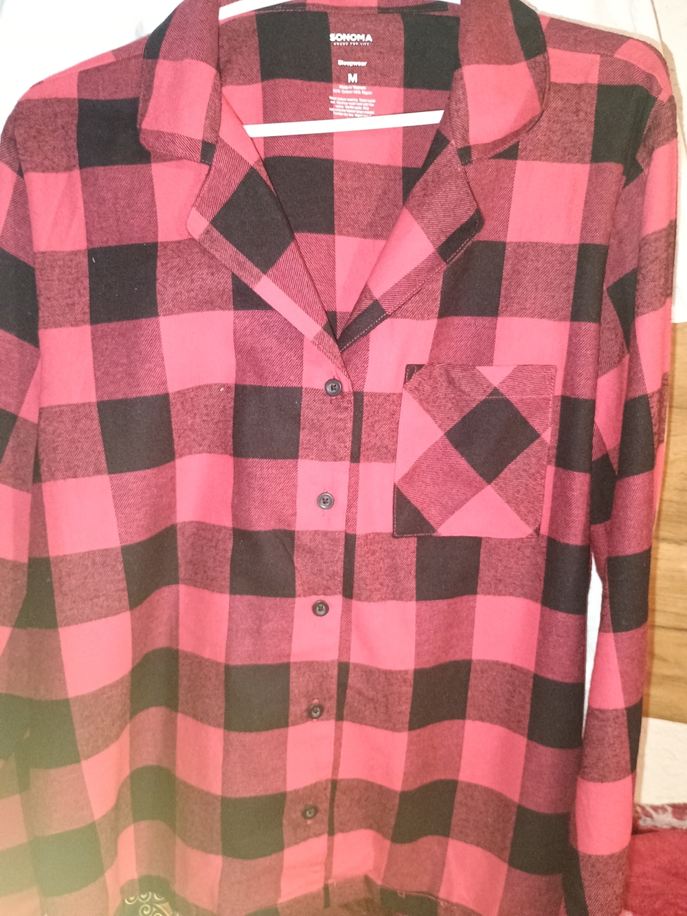 SONOMA Kids Red and Black Buffalo Plaid Pajama Top